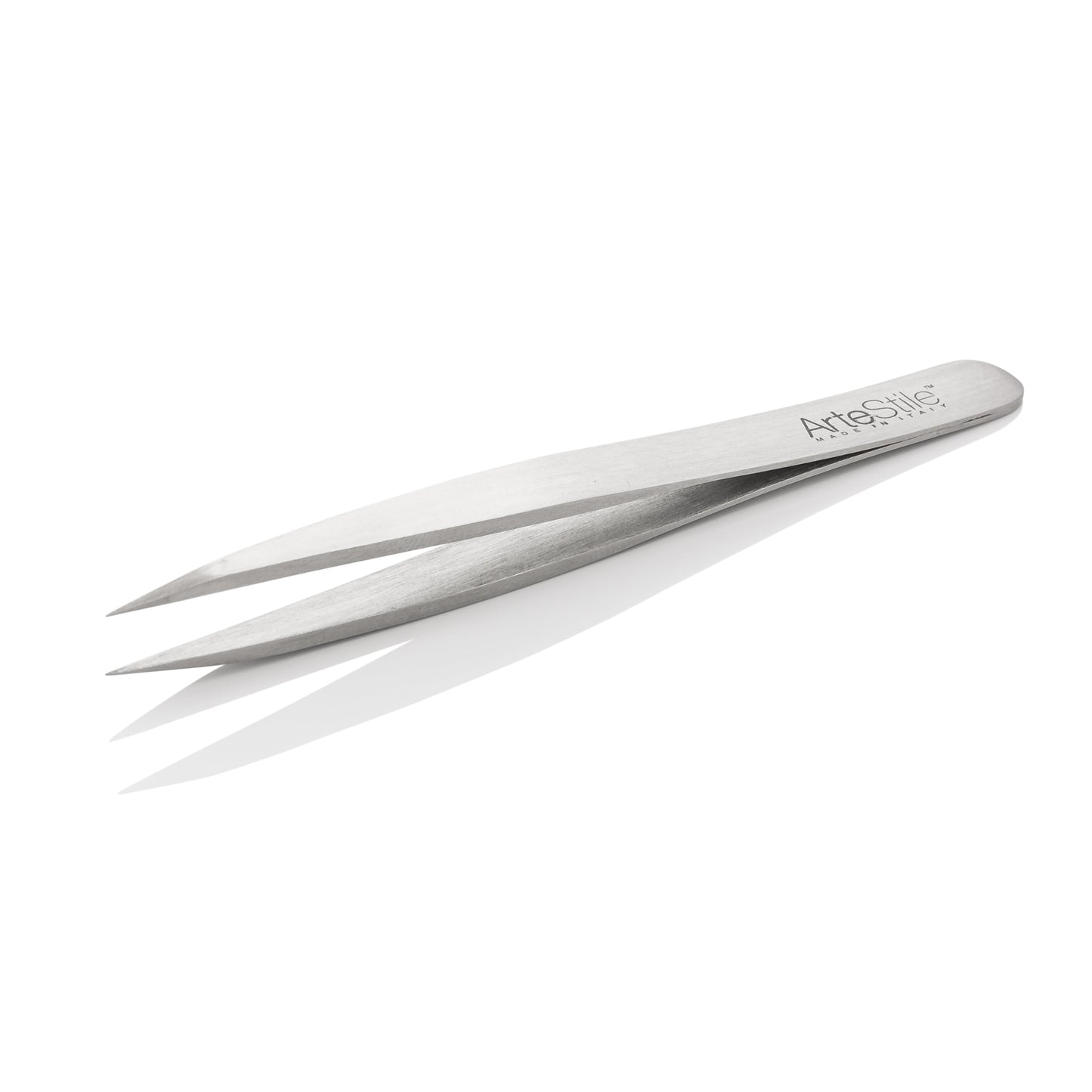 Pro Kit in Brushed Stainless Steel: Slant & Point Tip Tweezers + Brow Scissors