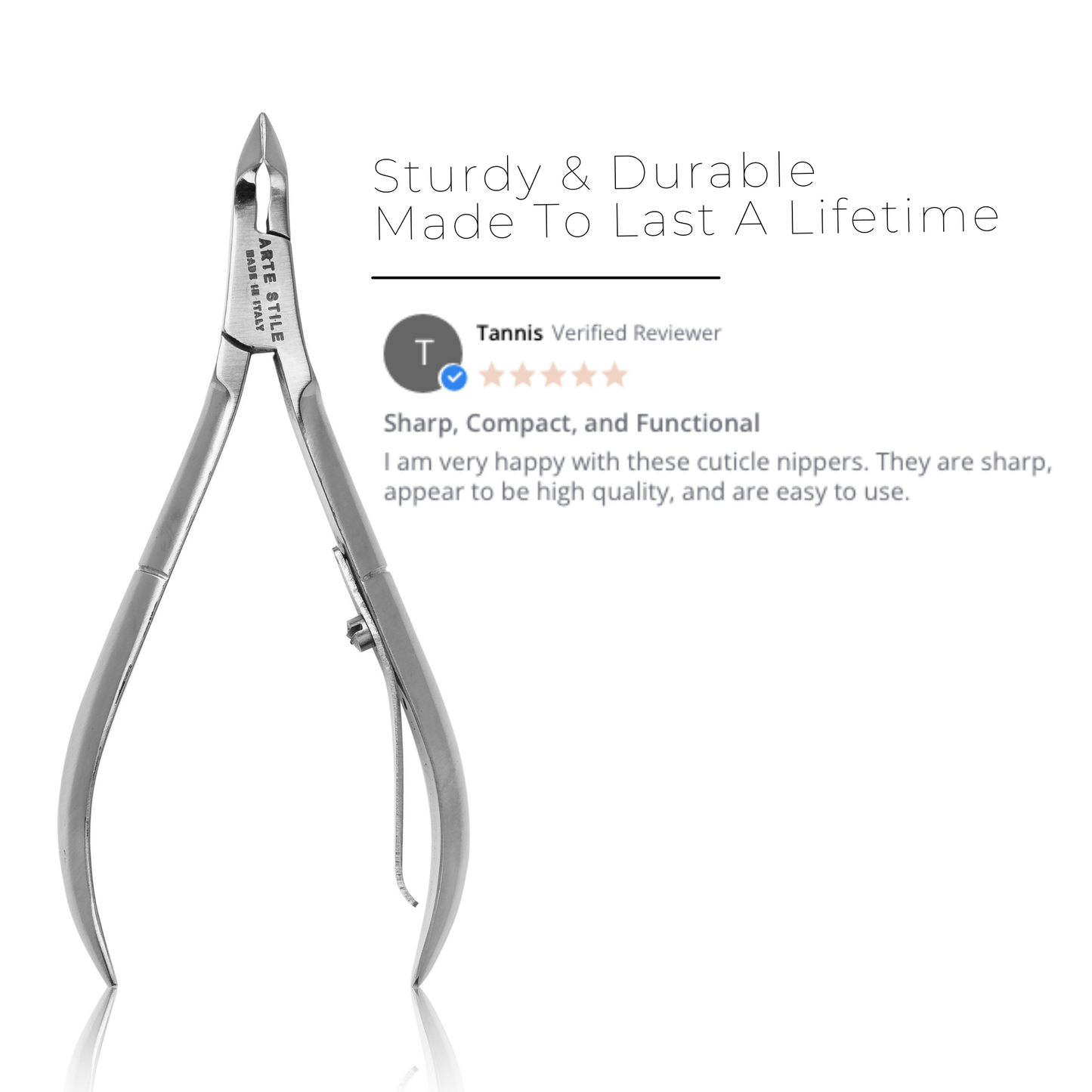 Cuticle Nippers in Brushed Stainless Steel