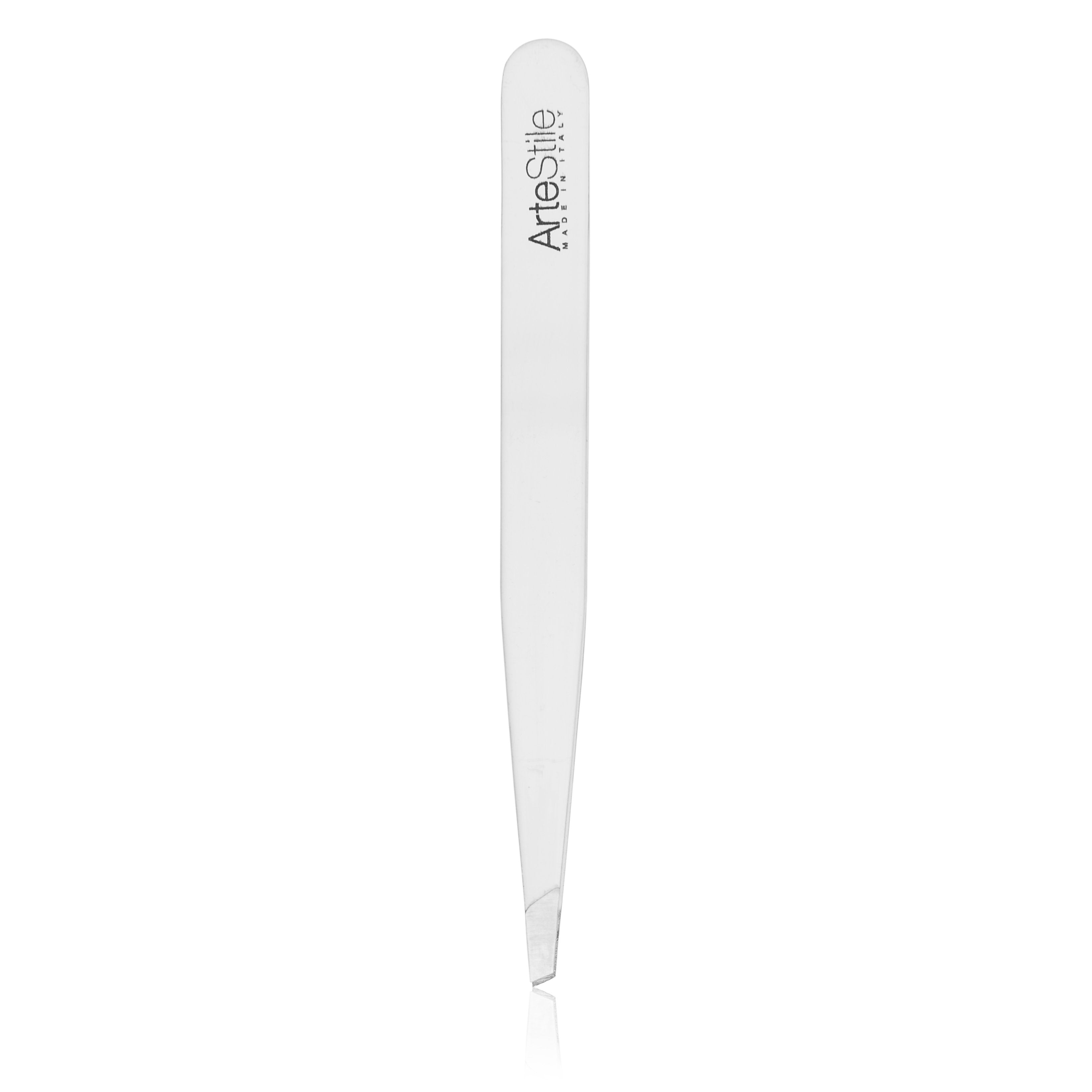 The Slant Tip Tweezers in White - ArteStile Beauty