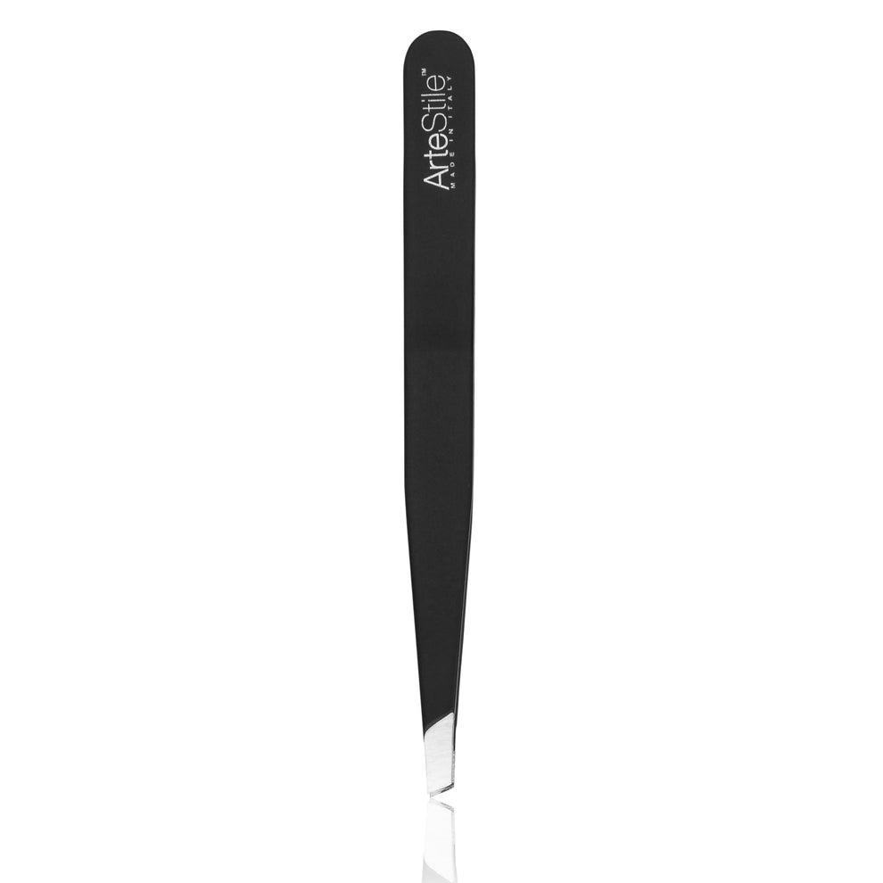 Slant Tip Tweezers in Matte Black ArteStile
