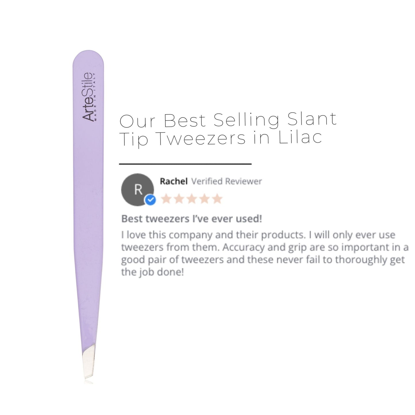 Slant Tip Tweezers in Lilac