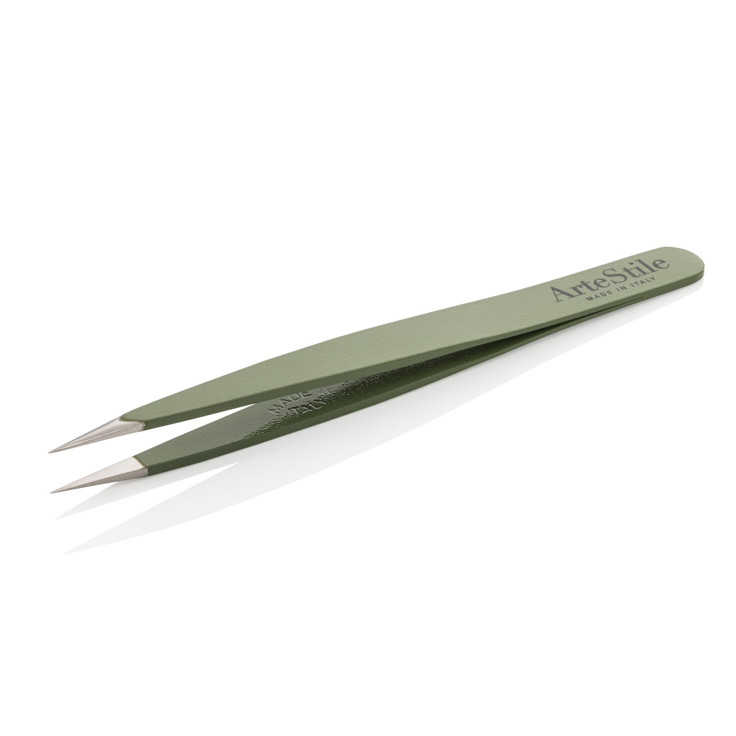 Point Tip Tweezers in Olive