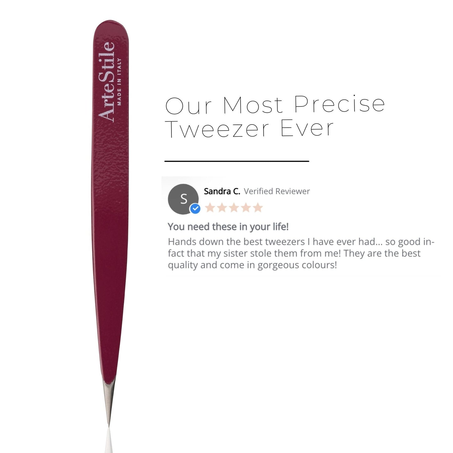 Point Tip Tweezers in Barolo