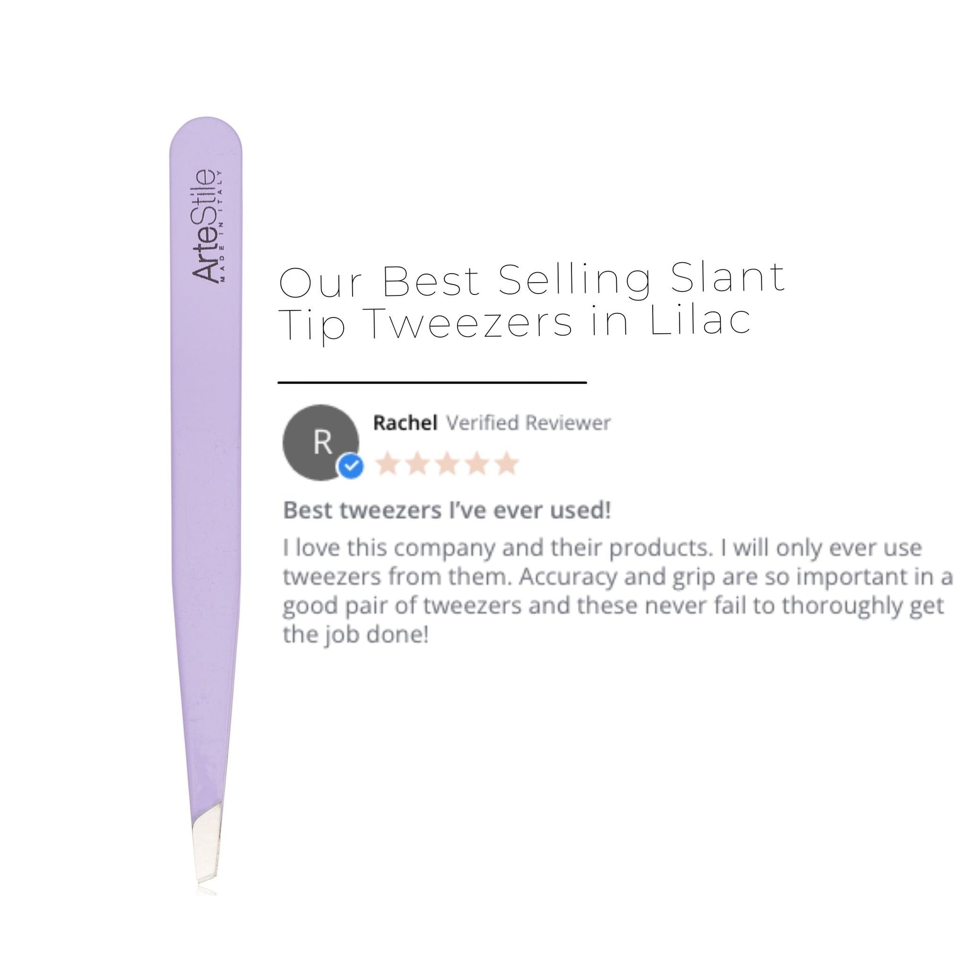 The Slant Tip Tweezers in Lilac - ArteStile Beauty