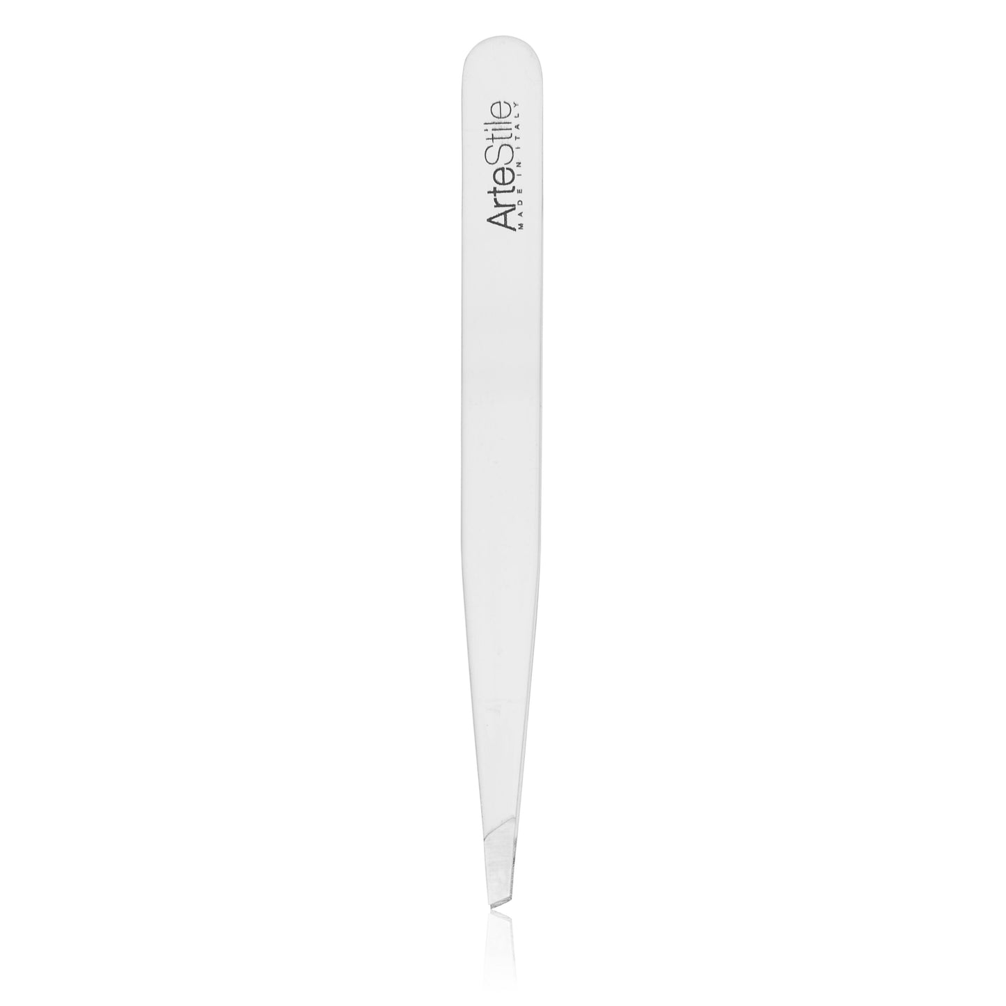 The Slant Tip Tweezers in White - ArteStile Beauty